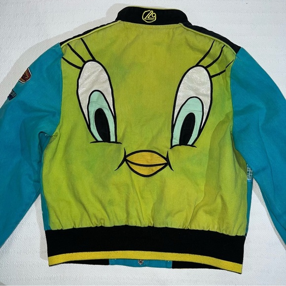 Vintage Looney Tunes Tweety Bird Jacket Mens M Warner Bros 90s Retro Rare - Picture 5 of 12